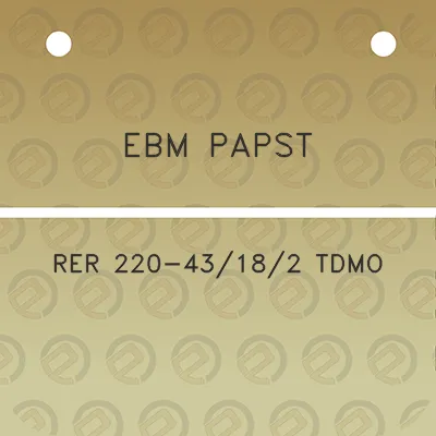 ebm-papst-rer-220-43182-tdmo