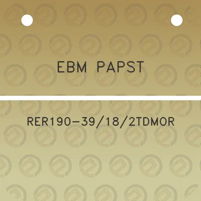 ebm-papst-rer190-39182tdmor