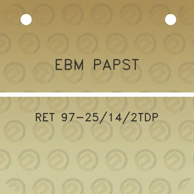 ebm-papst-ret-97-25142tdp