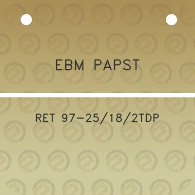 ebm-papst-ret-97-25182tdp