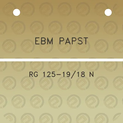 ebm-papst-rg-125-1918-n