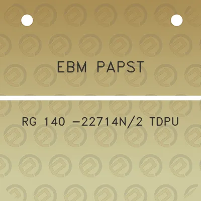 ebm-papst-rg-140-22714n2-tdpu