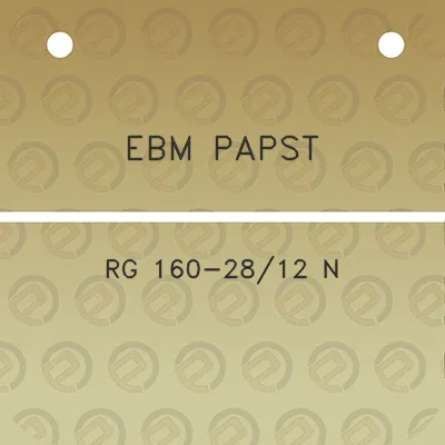 ebm-papst-rg-160-2812-n