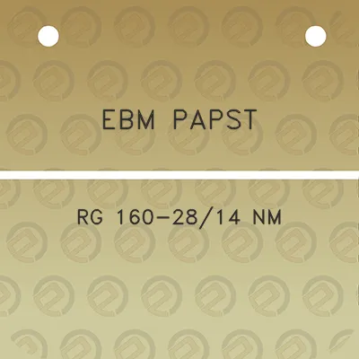 ebm-papst-rg-160-2814-nm