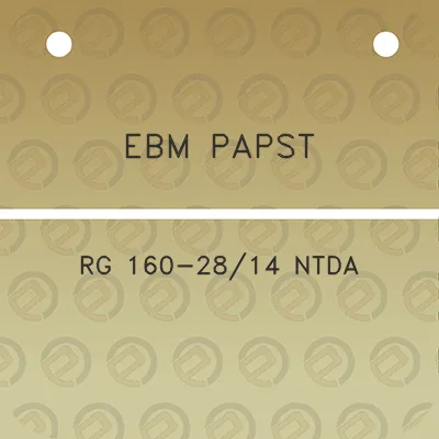 ebm-papst-rg-160-2814-ntda