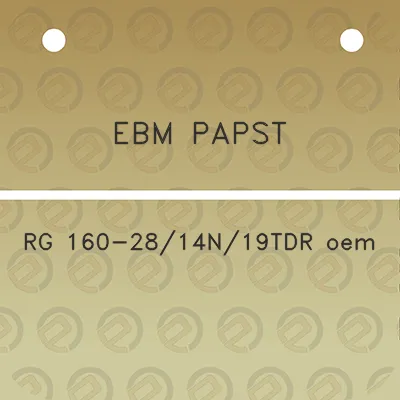 ebm-papst-rg-160-2814n19tdr-oem