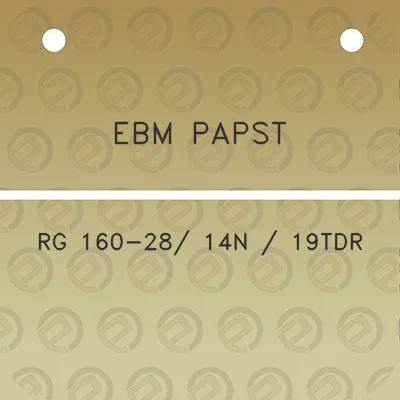 ebm-papst-rg-160-28-14n-19tdr