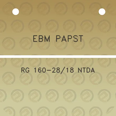 ebm-papst-rg-160-2818-ntda