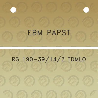 ebm-papst-rg-190-39142-tdmlo