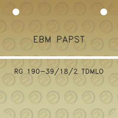 ebm-papst-rg-190-39182-tdmlo