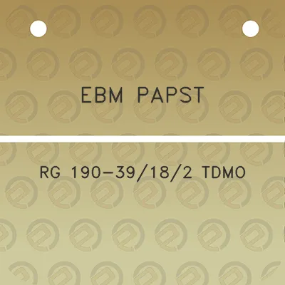 ebm-papst-rg-190-39182-tdmo