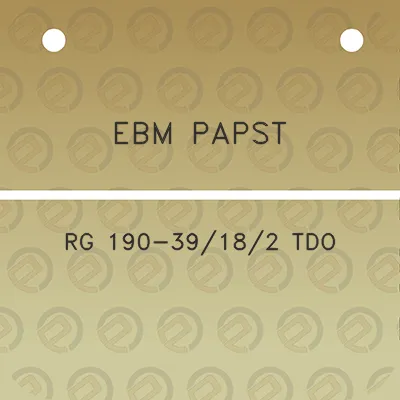 ebm-papst-rg-190-39182-tdo