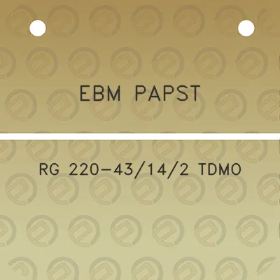 ebm-papst-rg-220-43142-tdmo