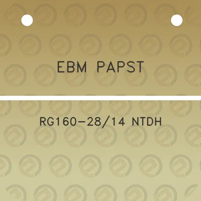 ebm-papst-rg160-2814-ntdh