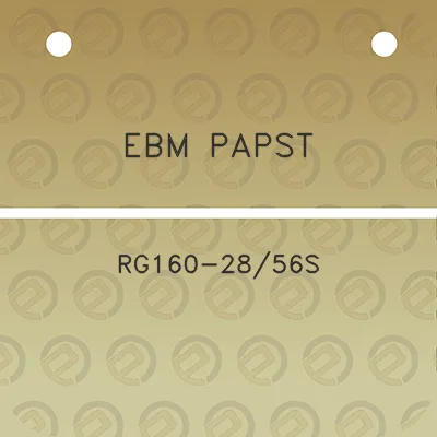 ebm-papst-rg160-2856s