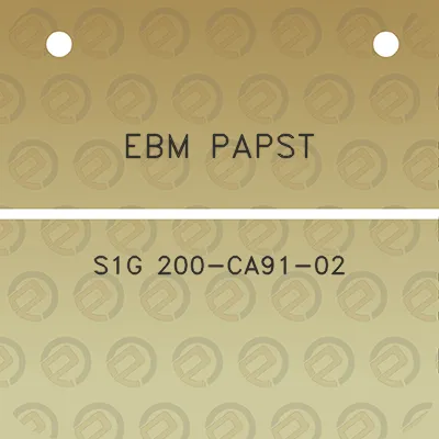 ebm-papst-s1g-200-ca91-02