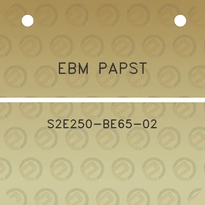 ebm-papst-s2e250-be65-02