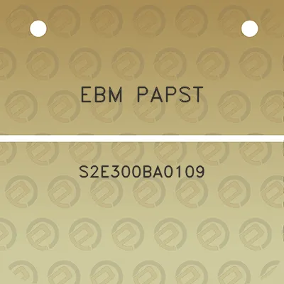 ebm-papst-s2e300ba0109