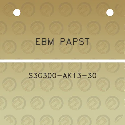 ebm-papst-s3g300-ak13-30