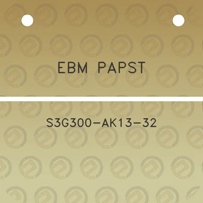 ebm-papst-s3g300-ak13-32