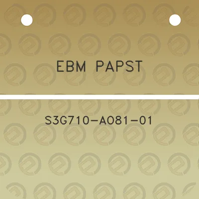 ebm-papst-s3g710-ao81-01