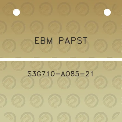 ebm-papst-s3g710-ao85-21