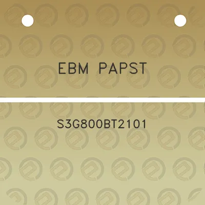 ebm-papst-s3g800bt2101