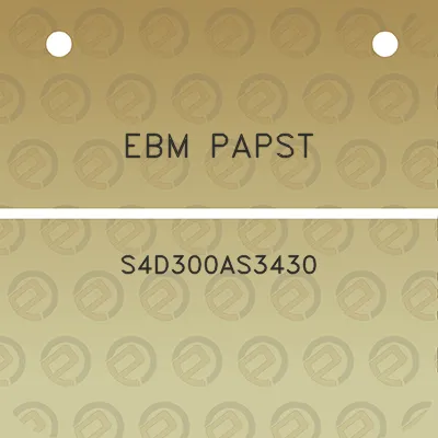 ebm-papst-s4d300as3430