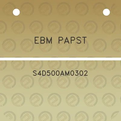 ebm-papst-s4d500am0302