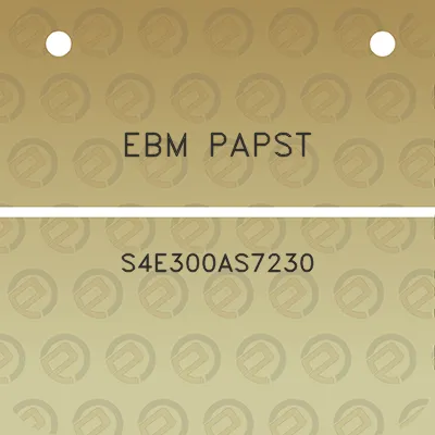 ebm-papst-s4e300as7230