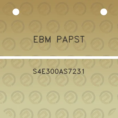 ebm-papst-s4e300as7231