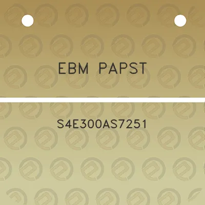 ebm-papst-s4e300as7251