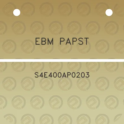 ebm-papst-s4e400ap0203