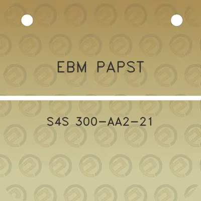 ebm-papst-s4s-300-aa2-21