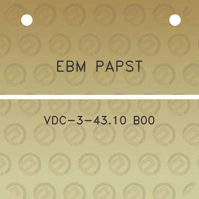 ebm-papst-vdc-3-4310-b00