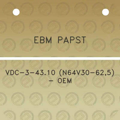 ebm-papst-vdc-3-4310-n64v30-625-oem