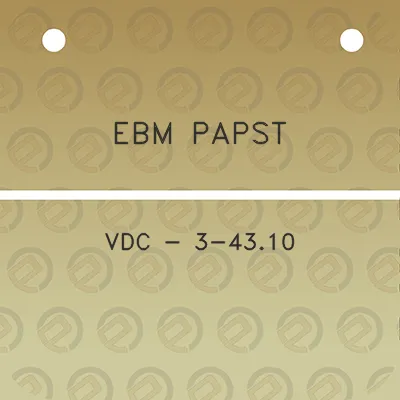 ebm-papst-vdc-3-4310