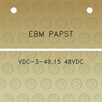 ebm-papst-vdc-3-4915-48vdc