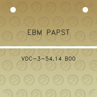 ebm-papst-vdc-3-5414-b00