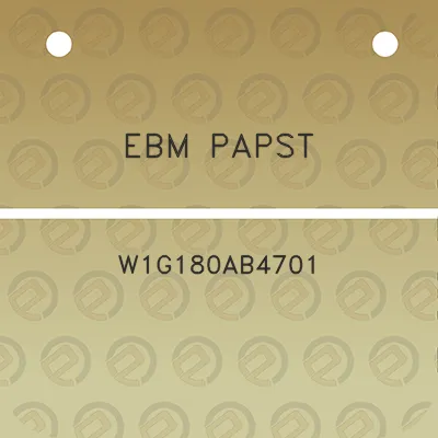 ebm-papst-w1g180ab4701