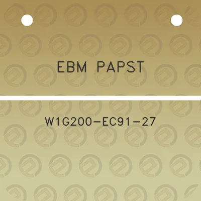 ebm-papst-w1g200-ec91-27