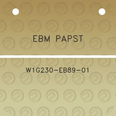 ebm-papst-w1g230-eb89-01