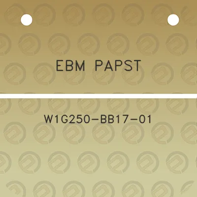 ebm-papst-w1g250-bb17-01