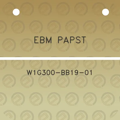 ebm-papst-w1g300-bb19-01