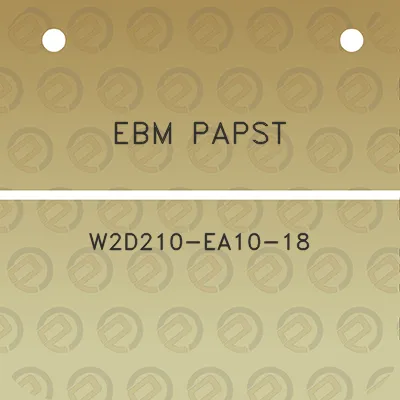 ebm-papst-w2d210-ea10-18