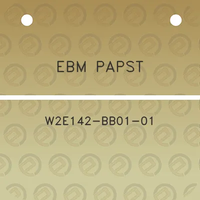 ebm-papst-w2e142-bb01-01