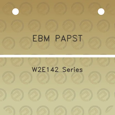 ebm-papst-w2e142-series