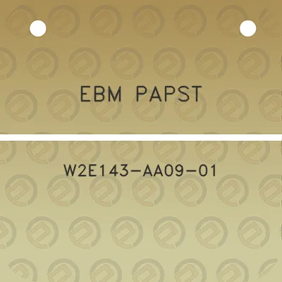 ebm-papst-w2e143-aa09-01