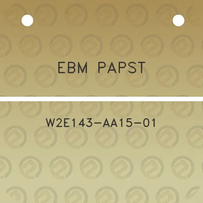 ebm-papst-w2e143-aa15-01