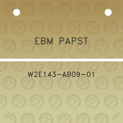 ebm-papst-w2e143-ab09-01